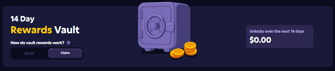 Roobet 14 day Rewards Vault